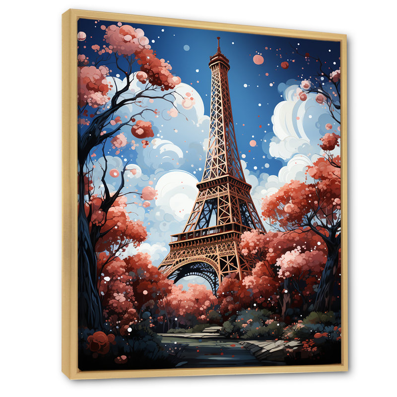 Paris in Spring Bloom I, reproduction d'art sur toile, H 20 po x l 12 po, Cadre naturel flottant