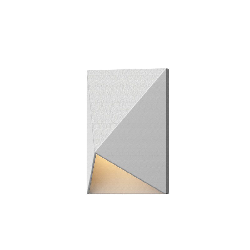 Triform Compact LED Wall Light, Textured Gray