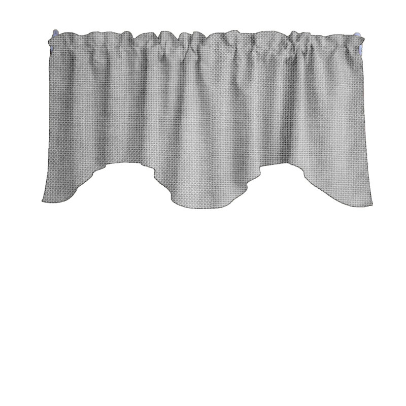 Cantonnière festonnée l 58 po Benina, Argent