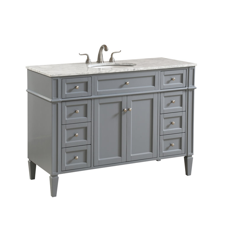 Ensemble de meuble-lavabo simple 48 "Rivers, Gris