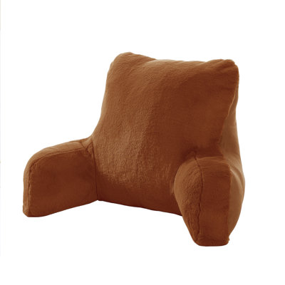 Coussin de dossier uni en fausse fourrure