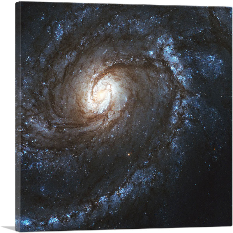 Hubble Telescope M100 Core WFPC1 - Reproduction de photo sur toile tendue, H 26 po x l 26 po x P 0,75 po
