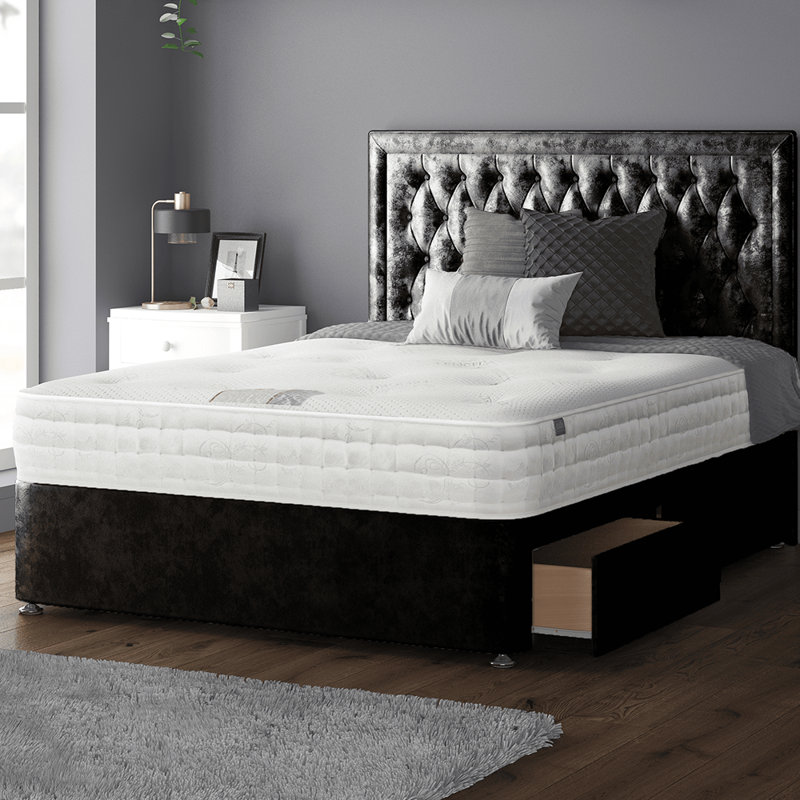 Scarborough Upholstered Headboard, Double (4'6), Black