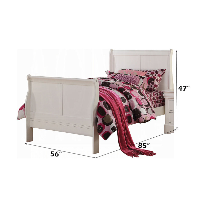 Cadre de lit moderne 1pc, Complète, Ivoire
