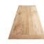 Bedad Oak Solid Wood Top Metal Base Dining Table