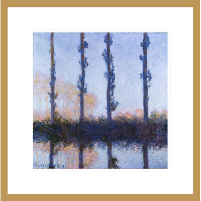 «The Four Trees» par Claude Monet, impression giclée sur cadre