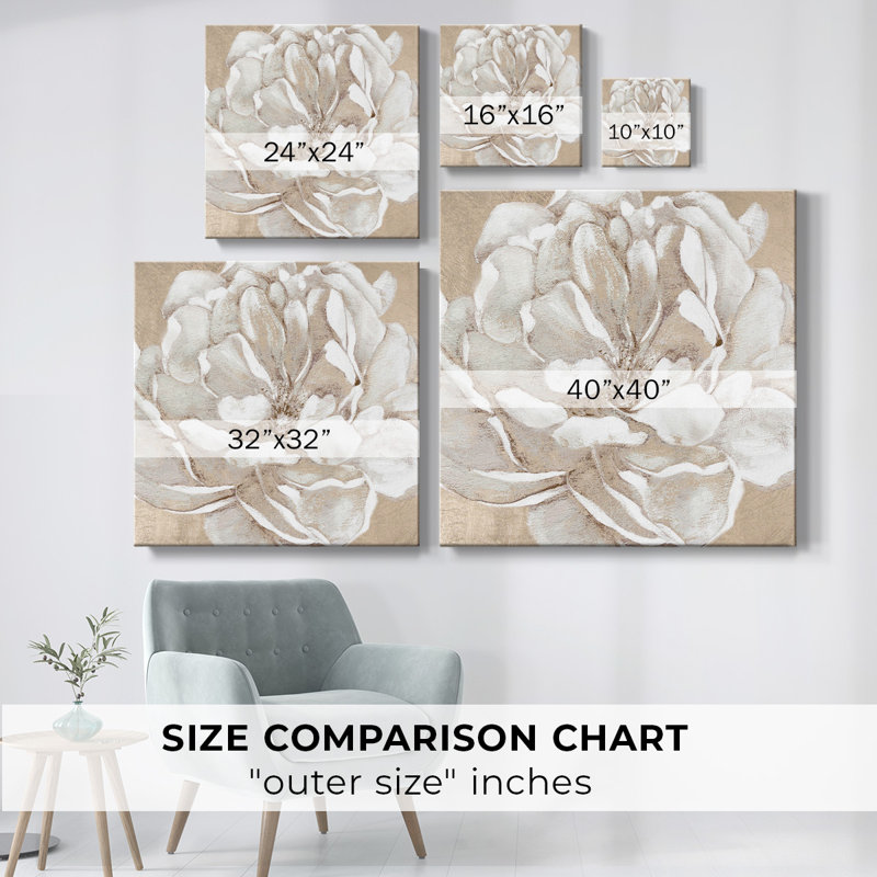 «Blush Bloom II» sur toile, H 24 po x l 24 po