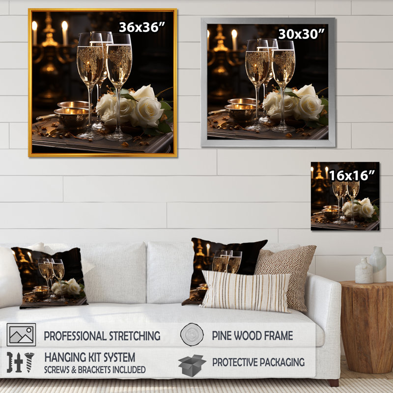 " Classic Elegance II ", 30" H x 30"W x 1"D, Black Single Picture Framed