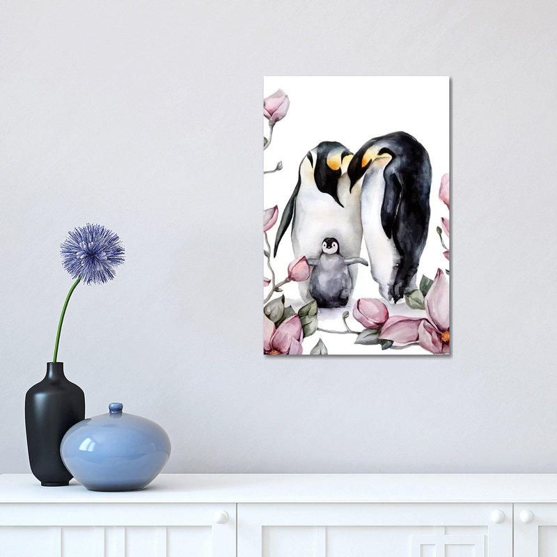 Penguins 1 Piece Wrapped Canvas Painting, 30.48 cm H x 45.72 cm W