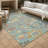 Machine Washable Indoor/Outdoor Chantille ACN2587 Floral Rug-829140949-829140948