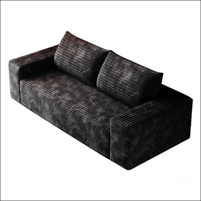 Comfortable Corduroy Fabric Sofa Set, Deep Seat Loveseat For Relaxation In Living Room, Bedroom, Conference Room, And Apartment