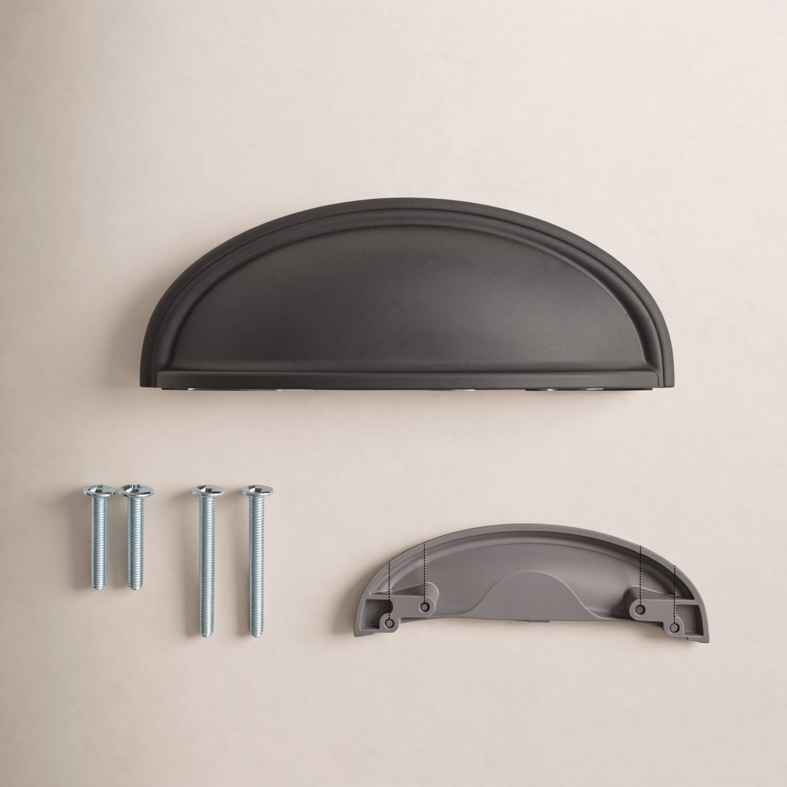 Ashby 4" Cup Bin Cabinet Pull, Black Bronze