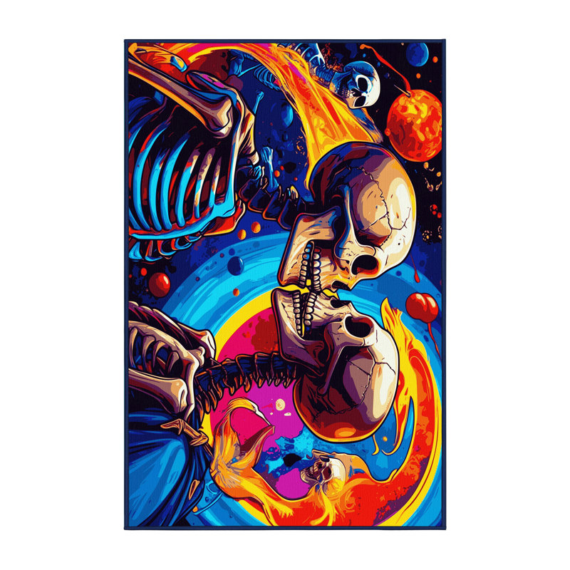 Neon Eruption Rug, Rectangle 6' x 9'