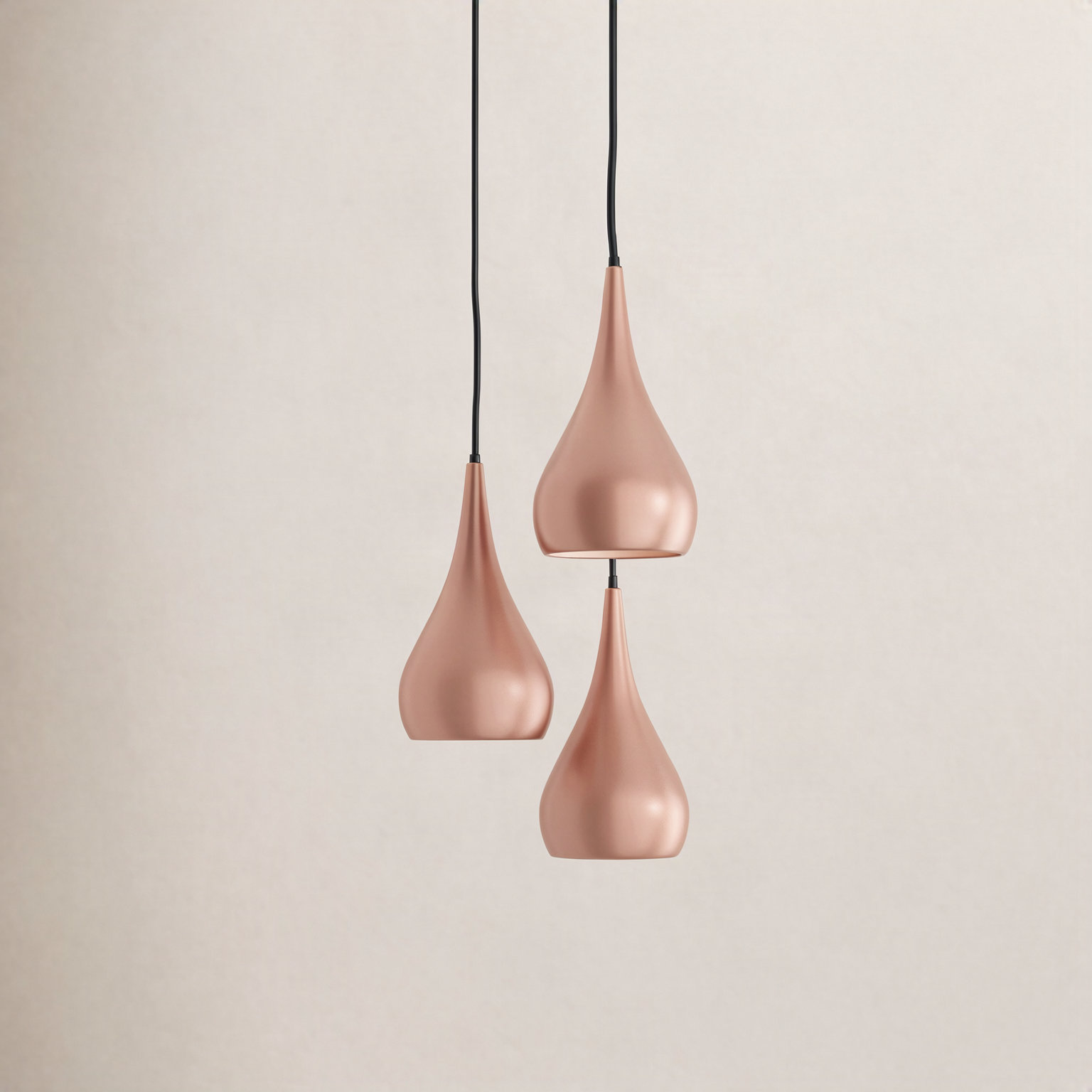 Franconia 3 Light Metal Dimmable Pendant, Honey Gold