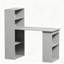 Bureau d'ordinateur compact, poste de travail de table d'écriture avec bibliothèque pour bureau à domicile, gris