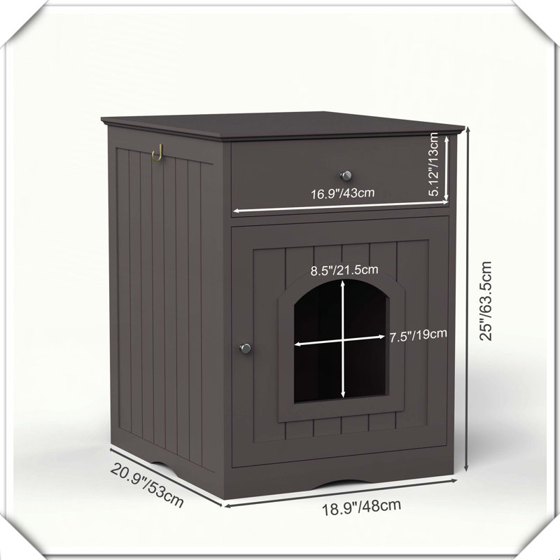 Caisse en bois pour animal de compagnie, Brun