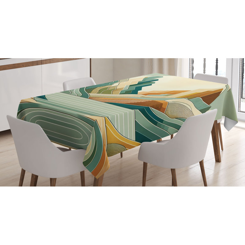 Laurabel Rectangle No Pattern Microfiber Tablecloth, 70" Rectangle