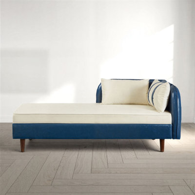 65" Storage Chaise Lounge Sofa Velvet;PU
