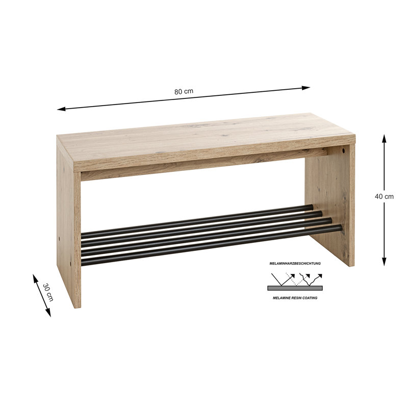 Shoe Cabinet, Light Oak