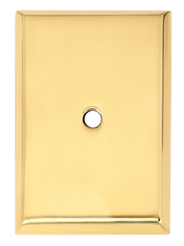 2.63" Back Plate, Polished Brass, 2.25" H x 1.5" W x 0.13" D