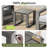 Purescape 3-Piece Hand-Painted Aluminum Outdoor Conversation Set With Gray Cushions And Side Table-122875999