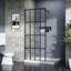 Porte de douche en verre trempé durable, installation facile avec cadre