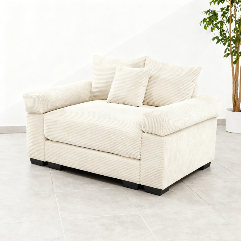 Canapé modulaire surdimensionné 54,3 po Cloud, Crème