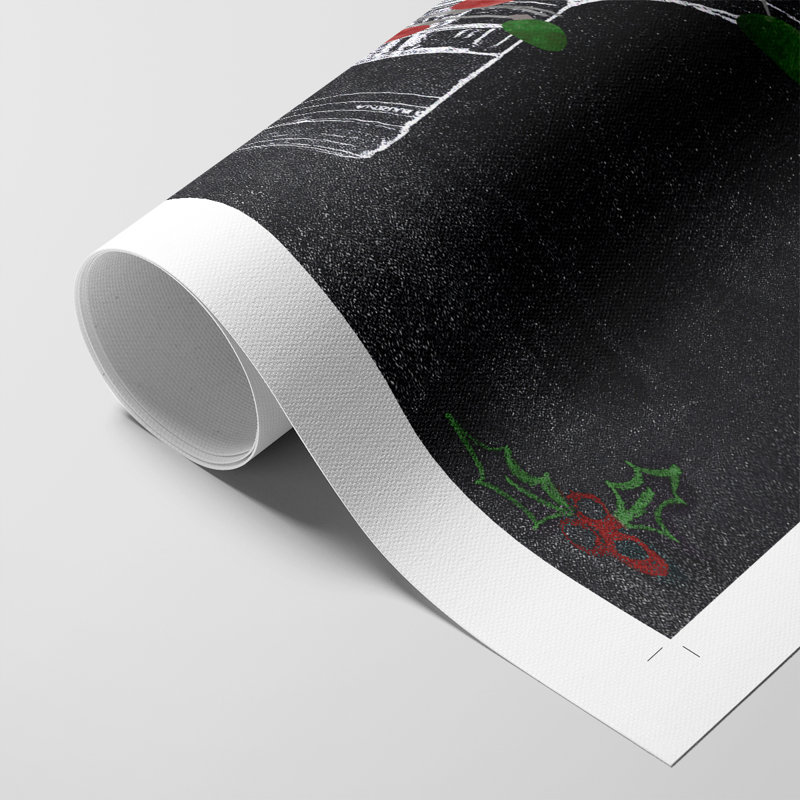 Holiday Cheers Wine - Impression sur toile seulement - NON CADRE, H 18 po x l 12 po