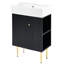 Armoire de salle de bain 21,6 po avec lavabo en céramique et rangement de meuble-lavabo noir à droite-2007362640