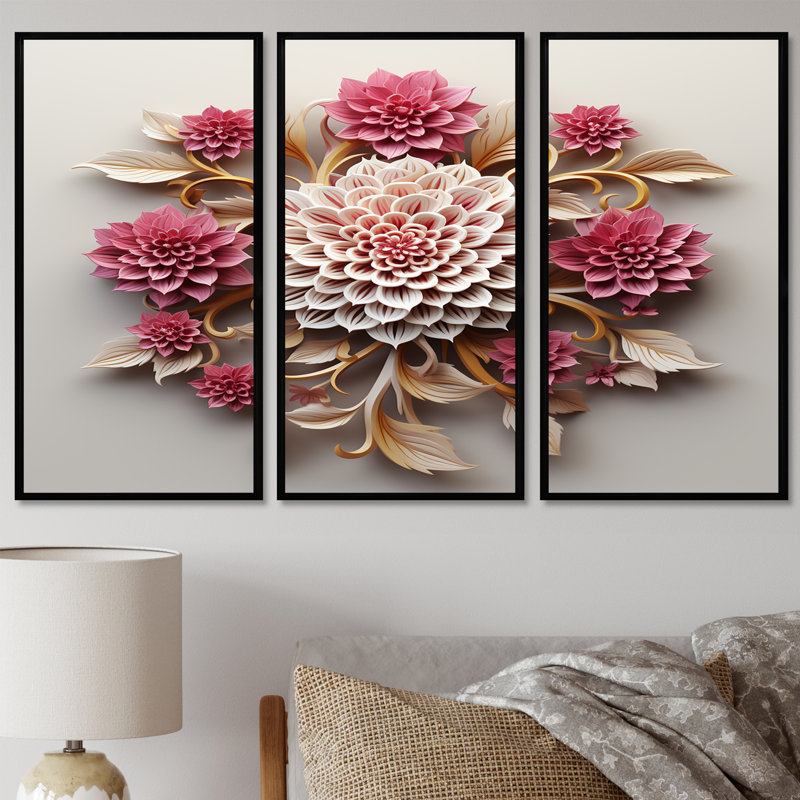 Ensemble de salon Nash - Dahlia, H 28 po x l 36 po x P 1 po, Cadre flottant noir