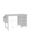 Bureau de 47,3 po avec prise de courant, 3 tiroirs, poche latérale, bureau d'étude facile à assembler, cadre stable et réversible pour bureau à domicile, bureau d'ordinateur de société, table de jeu, coiffeuse-199275125