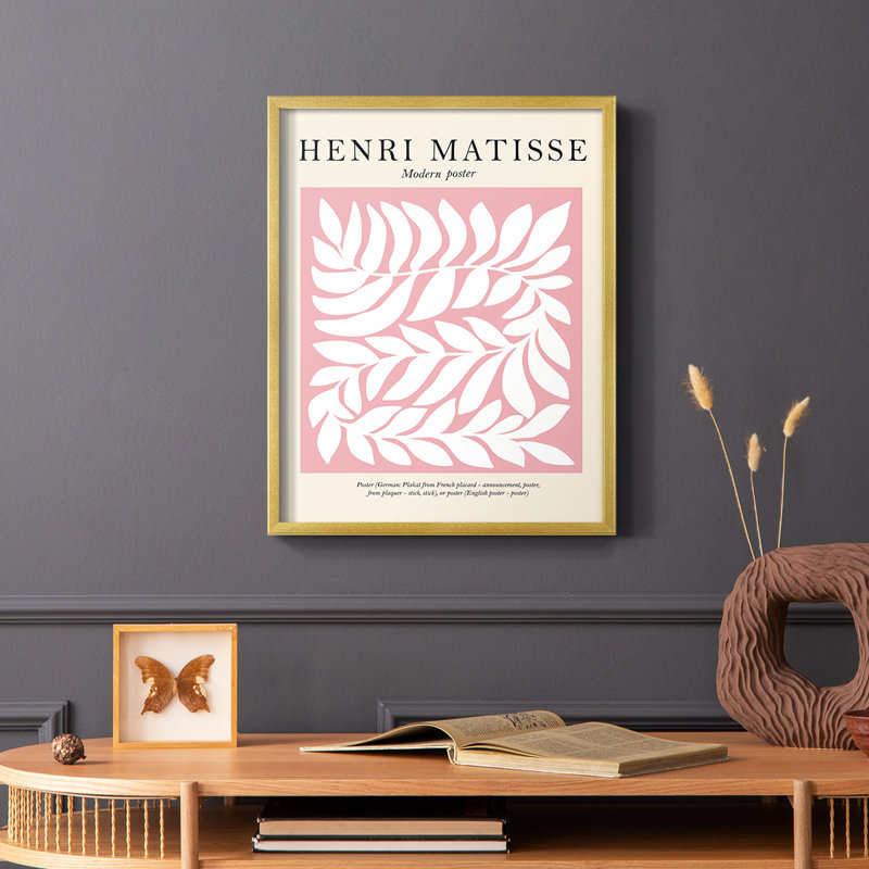 Matisse Lxxiv, reproduction encadrée - bois massif, H 14 po x l 11 po