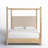 Retreat Pole Rattan Cal King Upholstered Poster Bed withCanopy-95851090-95851091