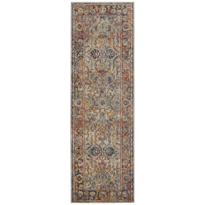 Green Oriental Hand Woven Area Rug, Runner 66 x 213 cm
