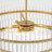 6-light Modern Dimmable 2-tiered Glass Chandelier