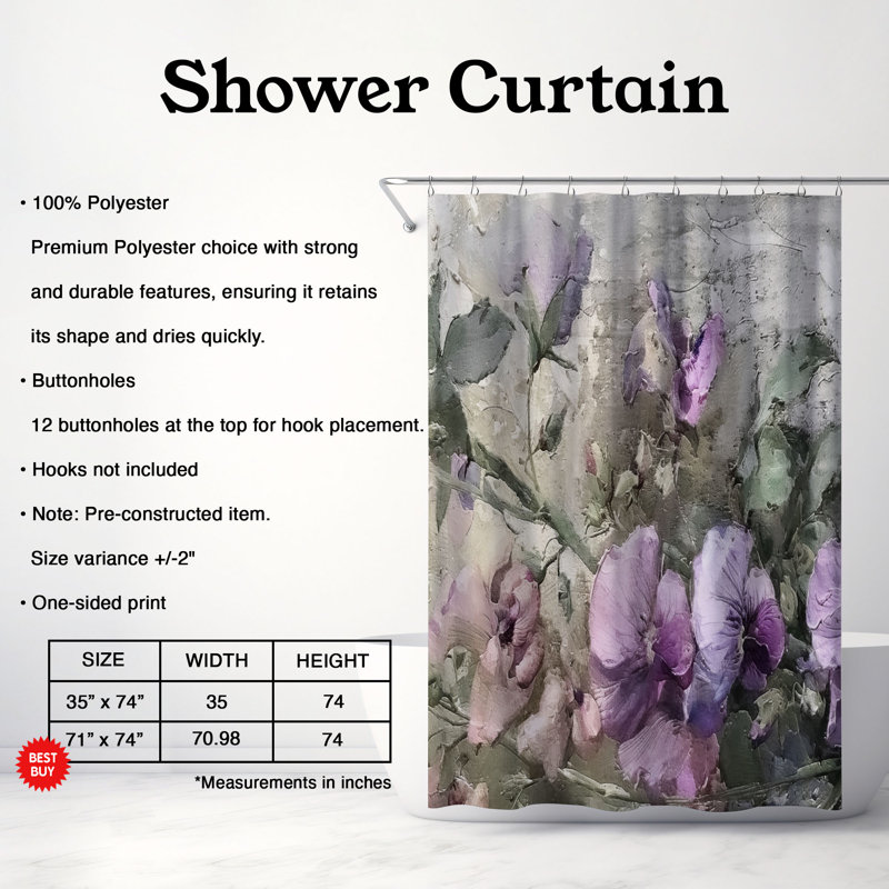 Rideau de douche Portishead, H 74 po x l 71 po