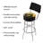 Swivel Upholstered Counter Stool with Metal Frame