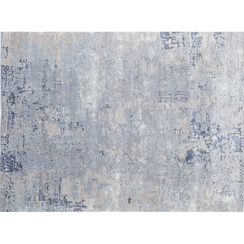 Contemporary One-of-a-Kind Rectangle 8' X 10'1" Hand Knotted Area Rug