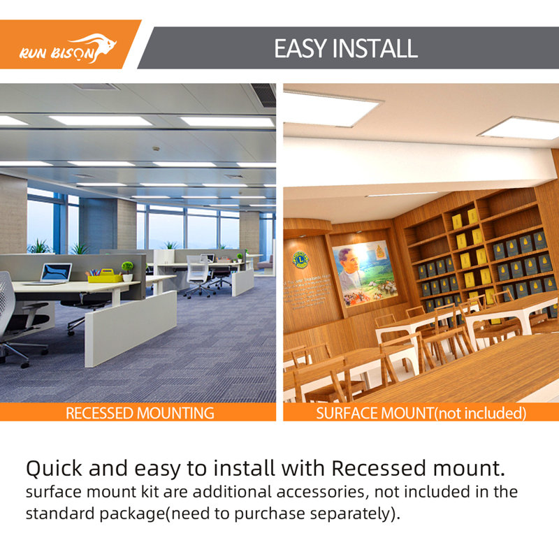 Dimmable White CCT and Wattage Selectable Integrated LED Back-Lit Flat Panel Light