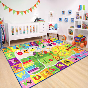 Rectangle Abstract Machine Woven Polyester Rug