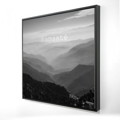 Namaste Monochrome Print On Canvas