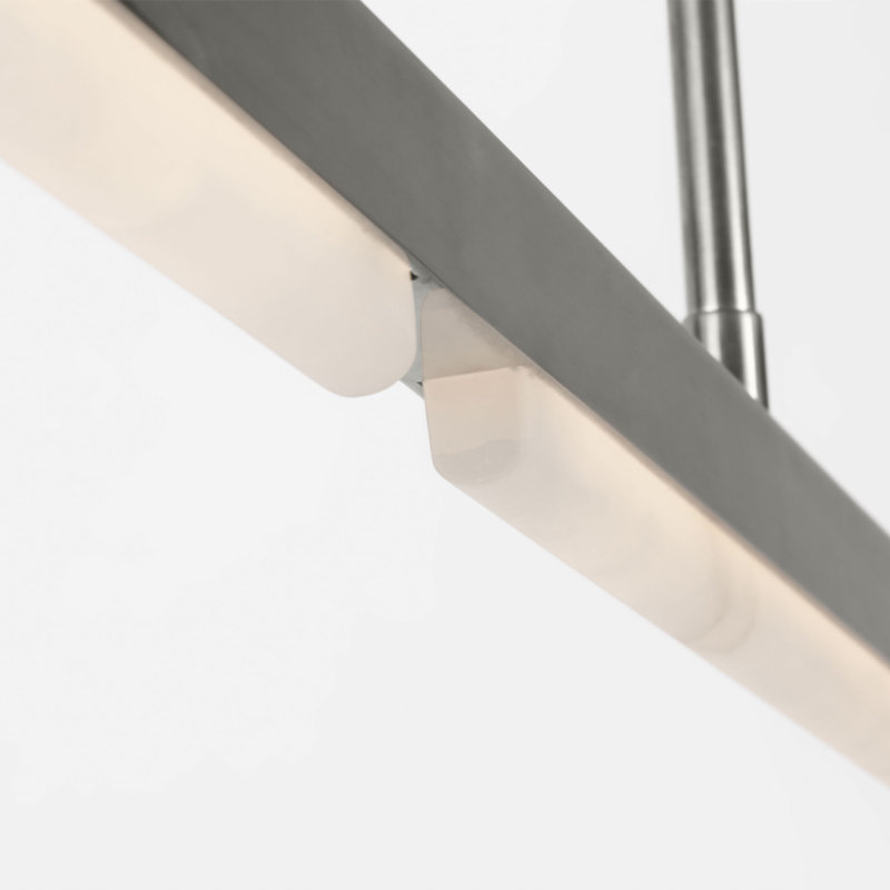 Linea LED Chandelier, Antique Nickel