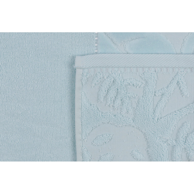 Ensemble de serviettes 2 pièces 100% coton Lerna, Bleu clair