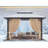10x12 Hardtop Gazebo Aluminum Gazebos with Galvanized Steel Double Roof Metal Gazebo with Curtains and Netting Permanent Steel Gazebo for Backyard, Garden and Patio-104283985