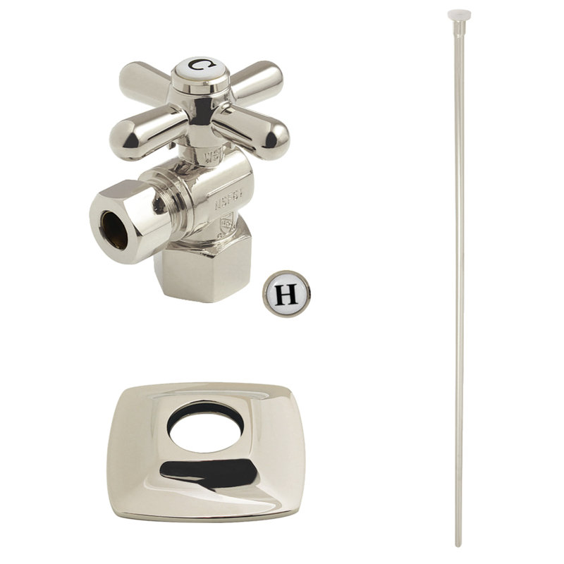 Kingston Brass Gehry Traditional Plumbing Toilet Trim Kit With Flange, Polished Nickel