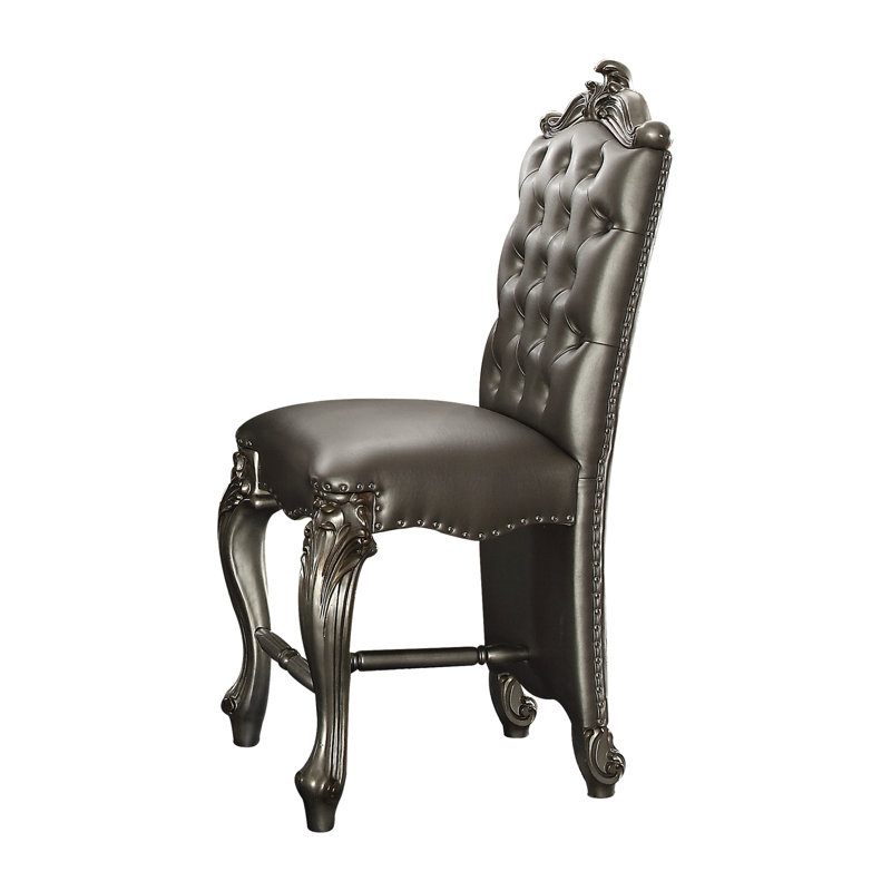 Chaise à hauteur de comptoir (2) - brun et blanc os, pour les chaises de salle à manger confortables (de 2), Brun / Blanc