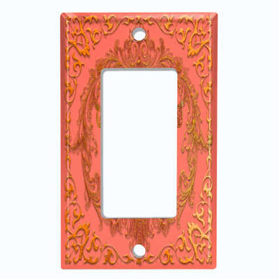 Patterned 1 - Gang Toggle Light Switch Standard Wall Plate