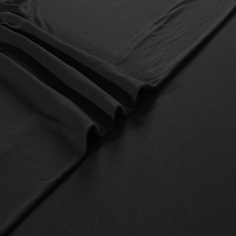 Ensemble de draps en jersey grand respirant en jersey 4 pièces | Toutes saisons, noir, Grand, Noir