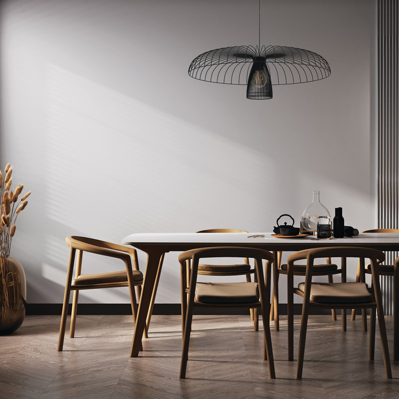 Anijha 1 - Light Satin Black Geometric Pendant