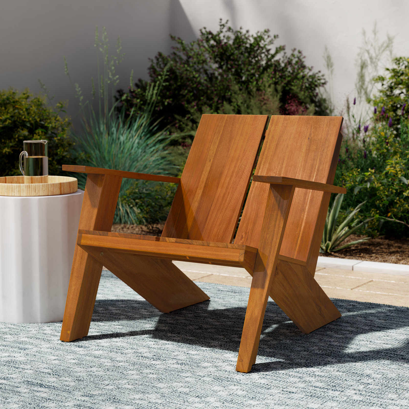 Guthrie Teak Adirondack Chair, Brown